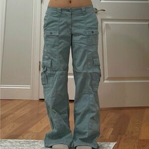 Hollister Cargo Pants - Light Blue/Teal